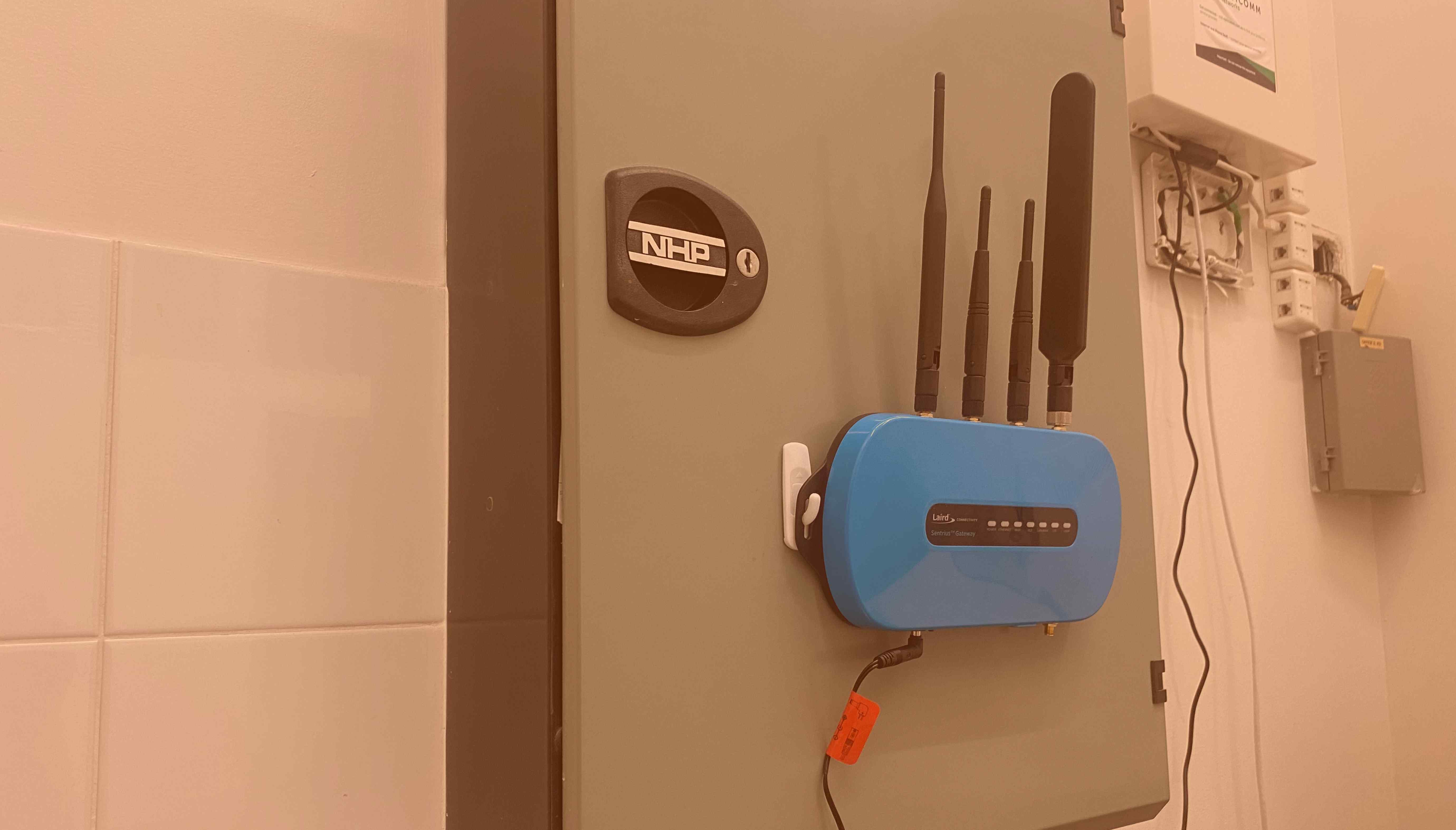 Monty Pro gateway device mounted on wall