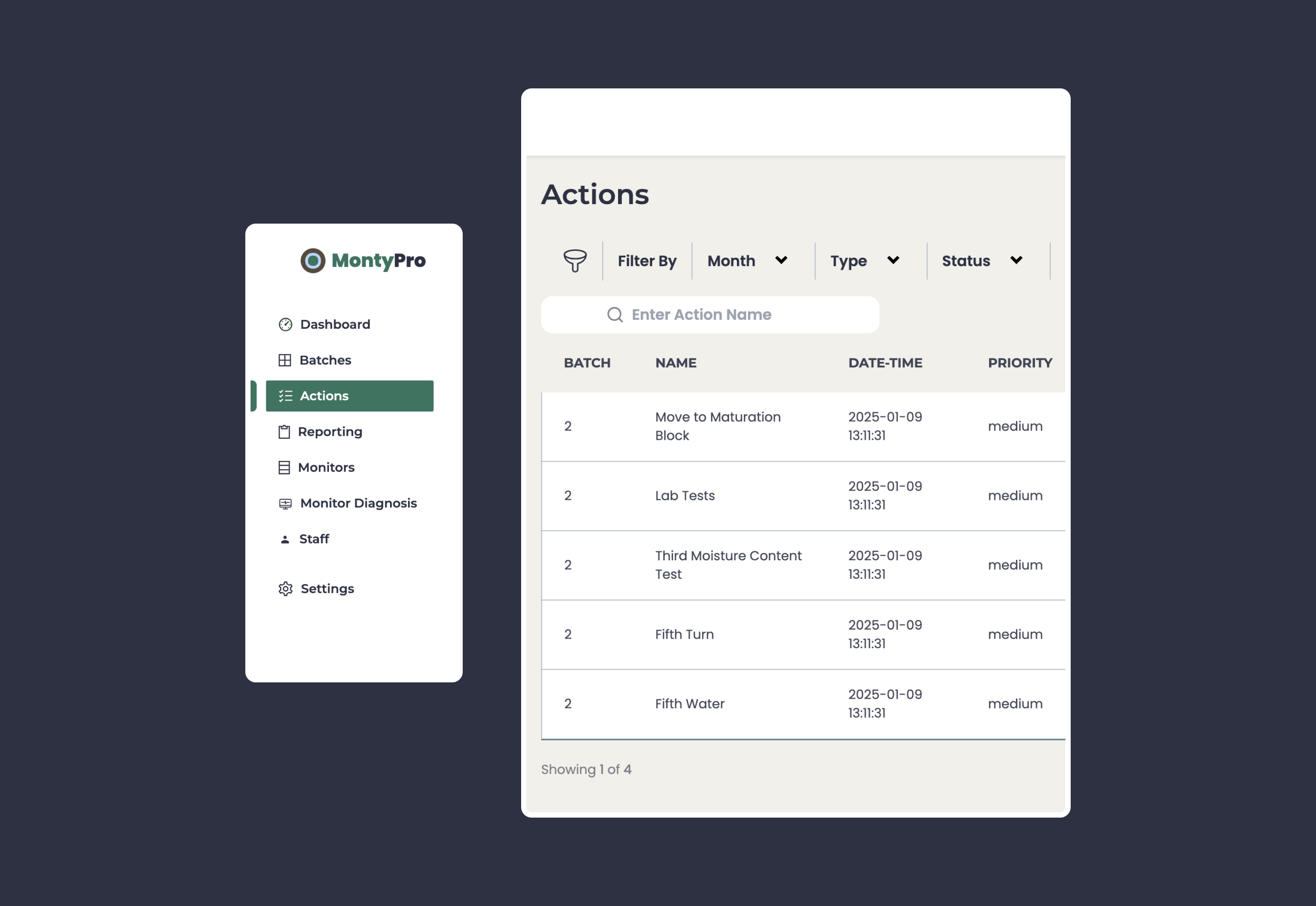 Mobile app interface