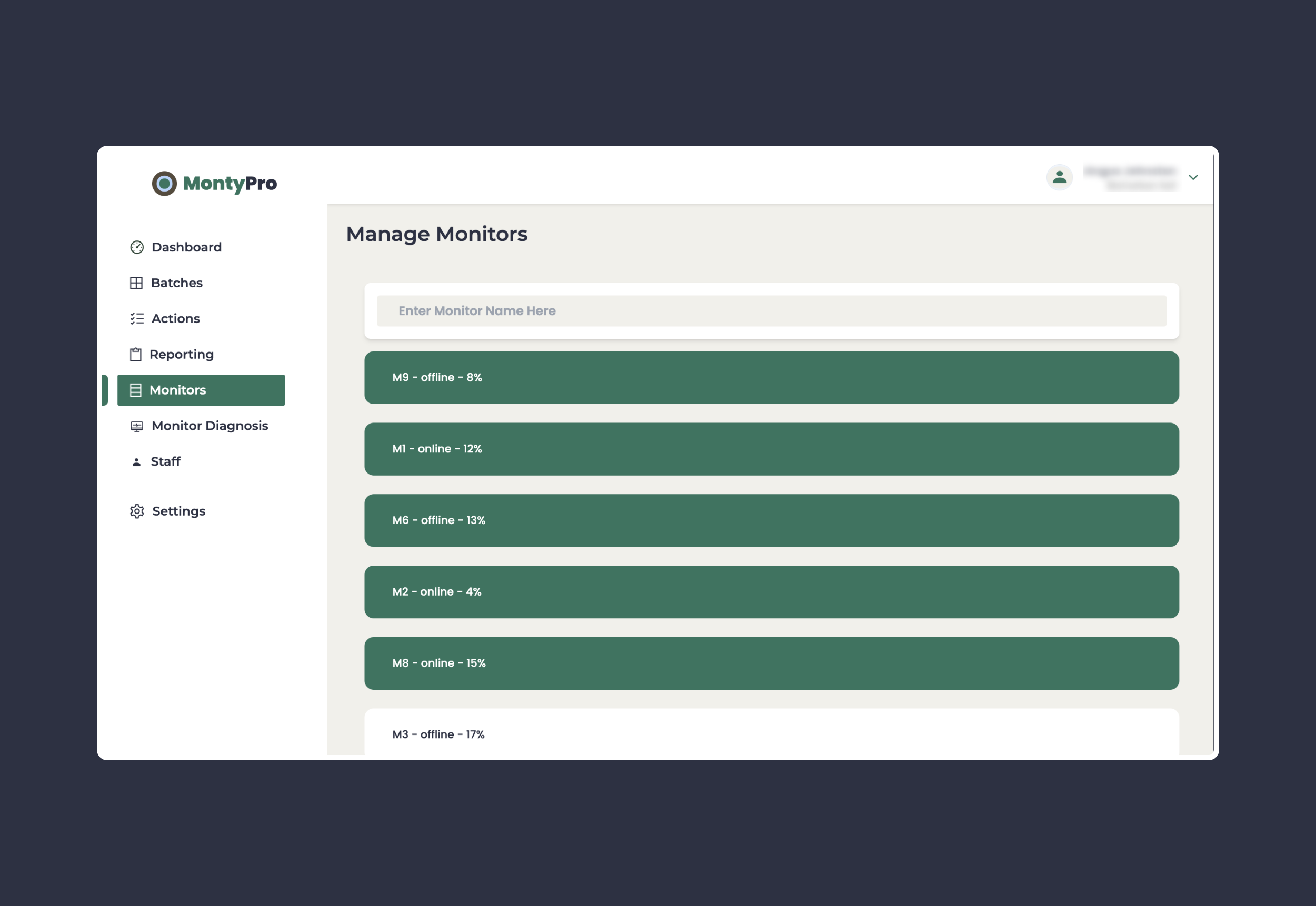Report export interface