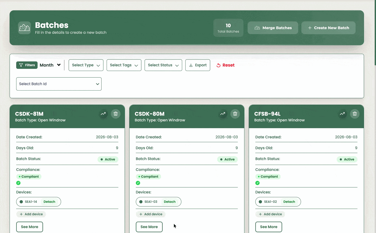 Batch Management Dashboard