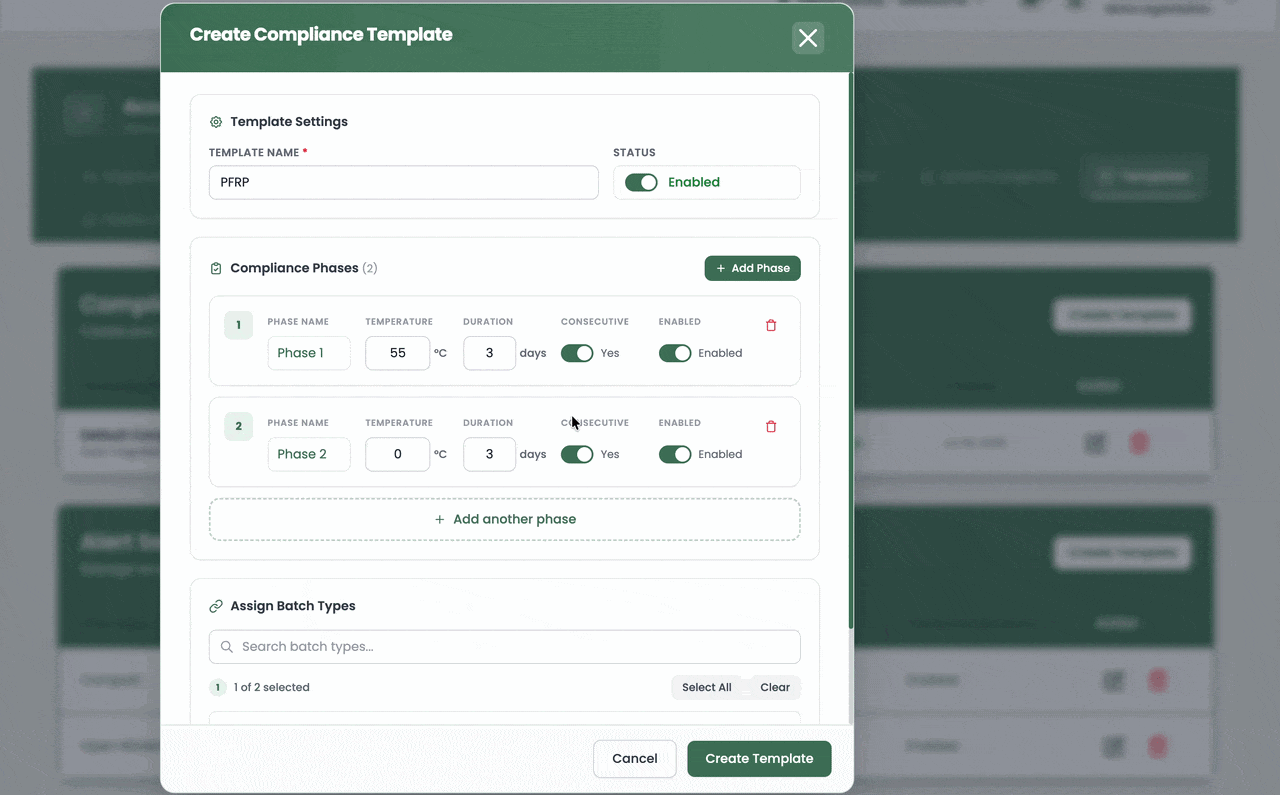 Compliance Tracking Interface